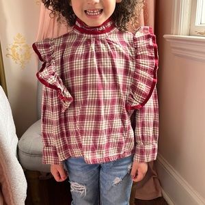Girls vintage ruffled  blouse